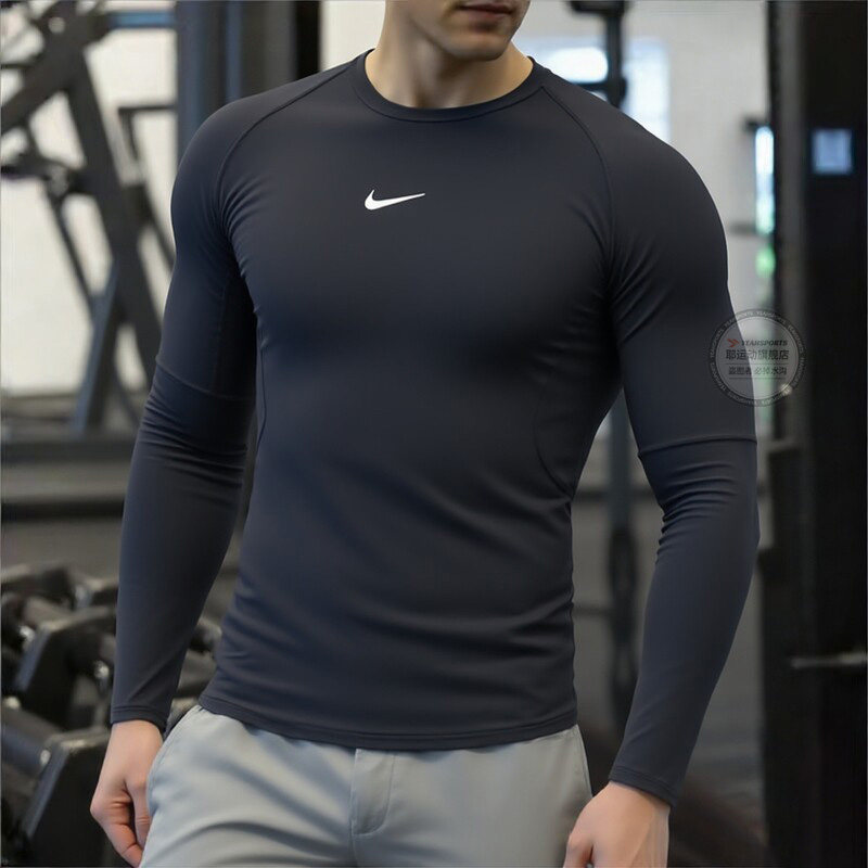 耶运动NIKE耐克PRO紧身衣速干T恤正品新款长袖健身T恤训练上衣男
