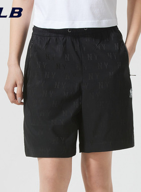 MLB情侣裤春季潮流棒球风男士宽松舒适运动裤休闲裤3ASMM0153