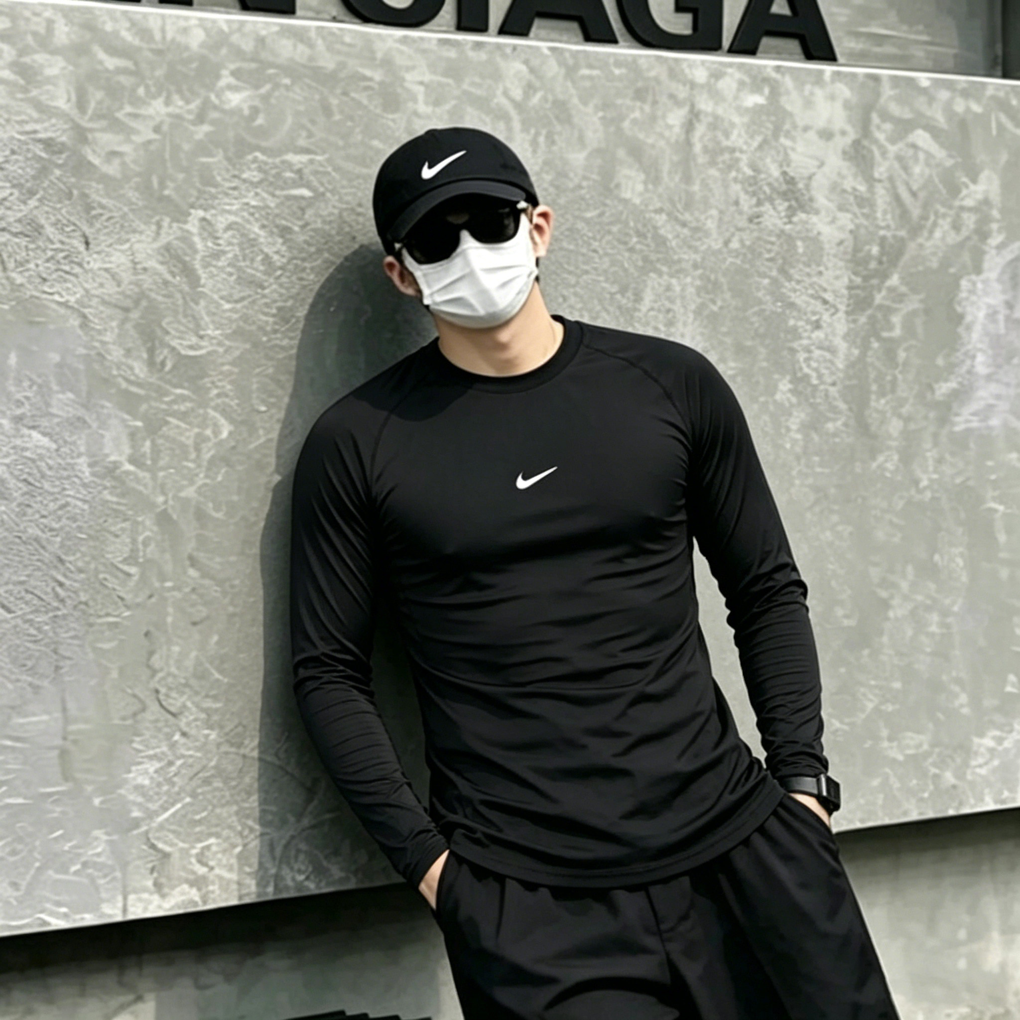 耶运动耐克T恤男2026新款健身服透气圆领长袖Dri-FIT速干紧身衣
