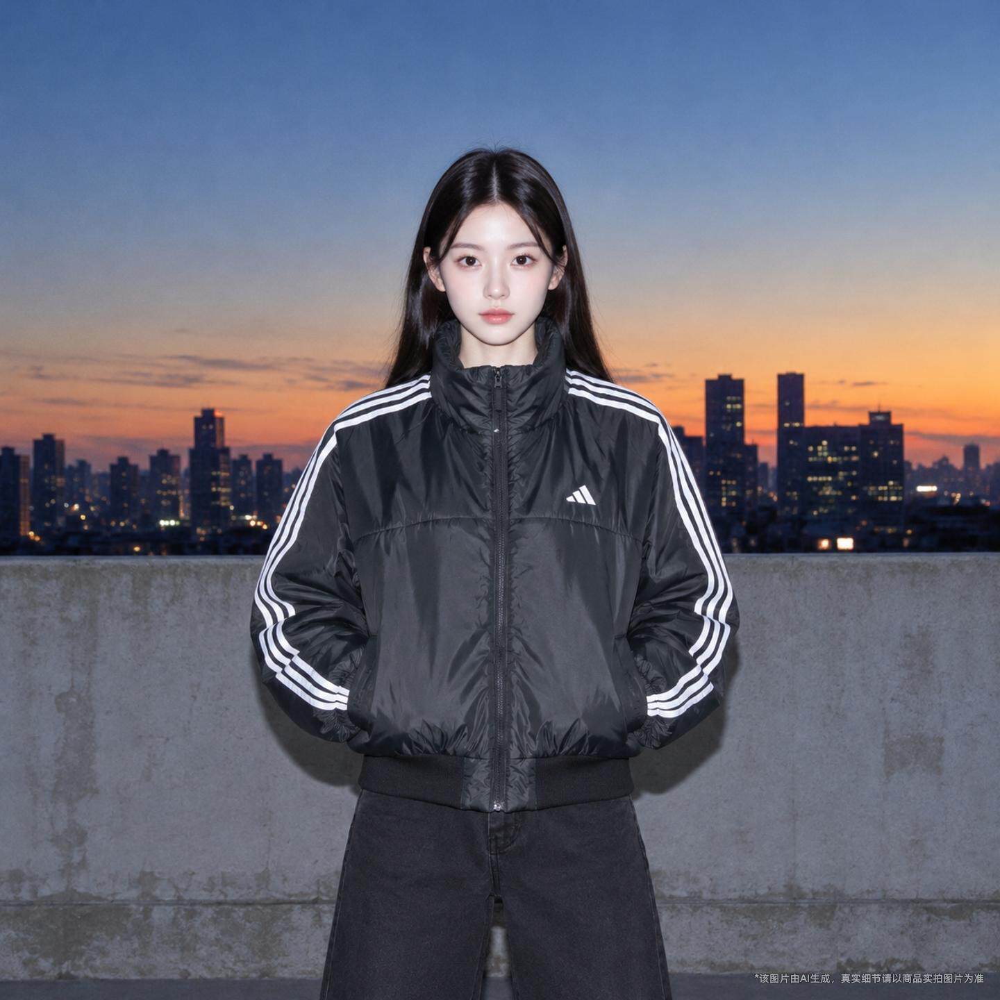 耶运动阿迪达斯女装秋冬棉服2026新款冬季保暖休闲运动服厚外套