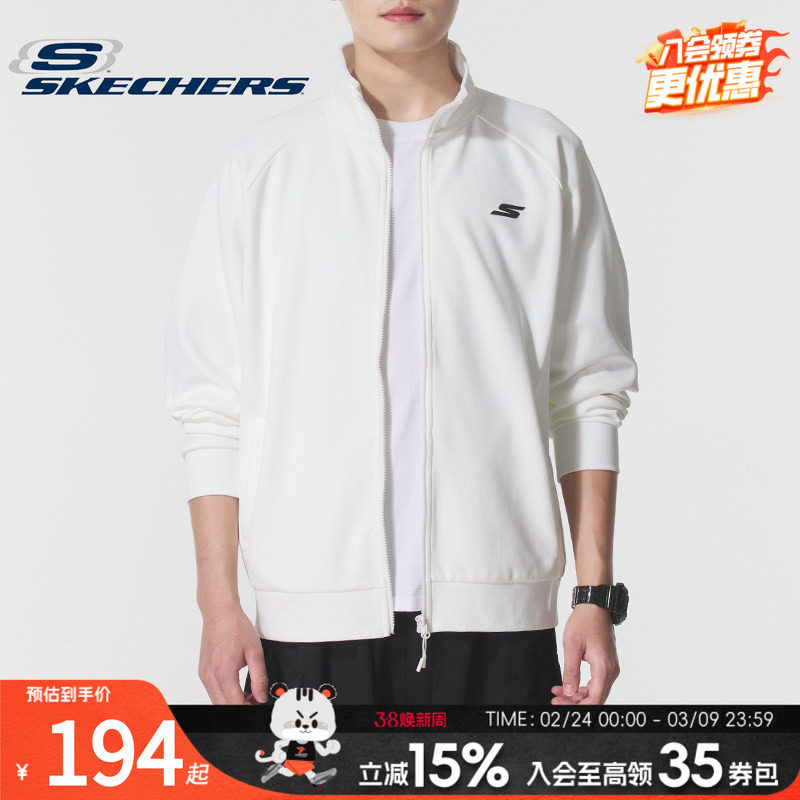 斯凯奇（Skechers）男装女装 秋季新款运动服跑步健身训练外套时