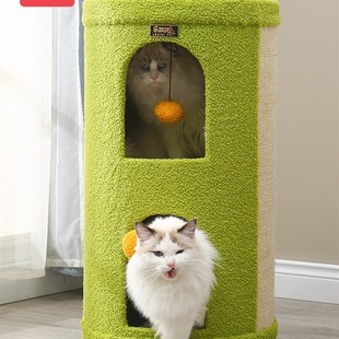剑麻桶猫窝猫舍猫屋冬季保暖四季通用封闭式猫抓板猫床双层猫咪窝
