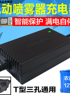 农用12v电动喷雾器充电器智能12V8AH12AH20AH电瓶充电器三孔通用
