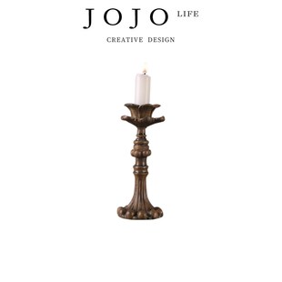 沙辉 PD.sand.雕花烛台树脂工艺品浪漫烛光晚餐道具 JOJOS