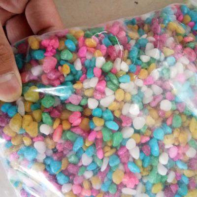 酒店办公楼垃圾桶烟灰缸灭烟用五色石园艺彩石子鹅卵小白石头爆款