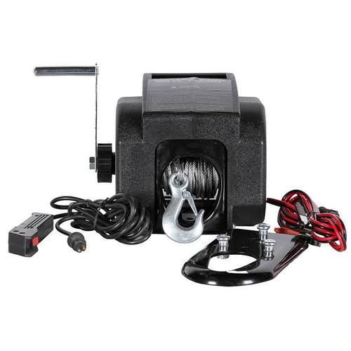 厂家船用绞盘500磅带钢丝中型防水便携式安全起重绞车