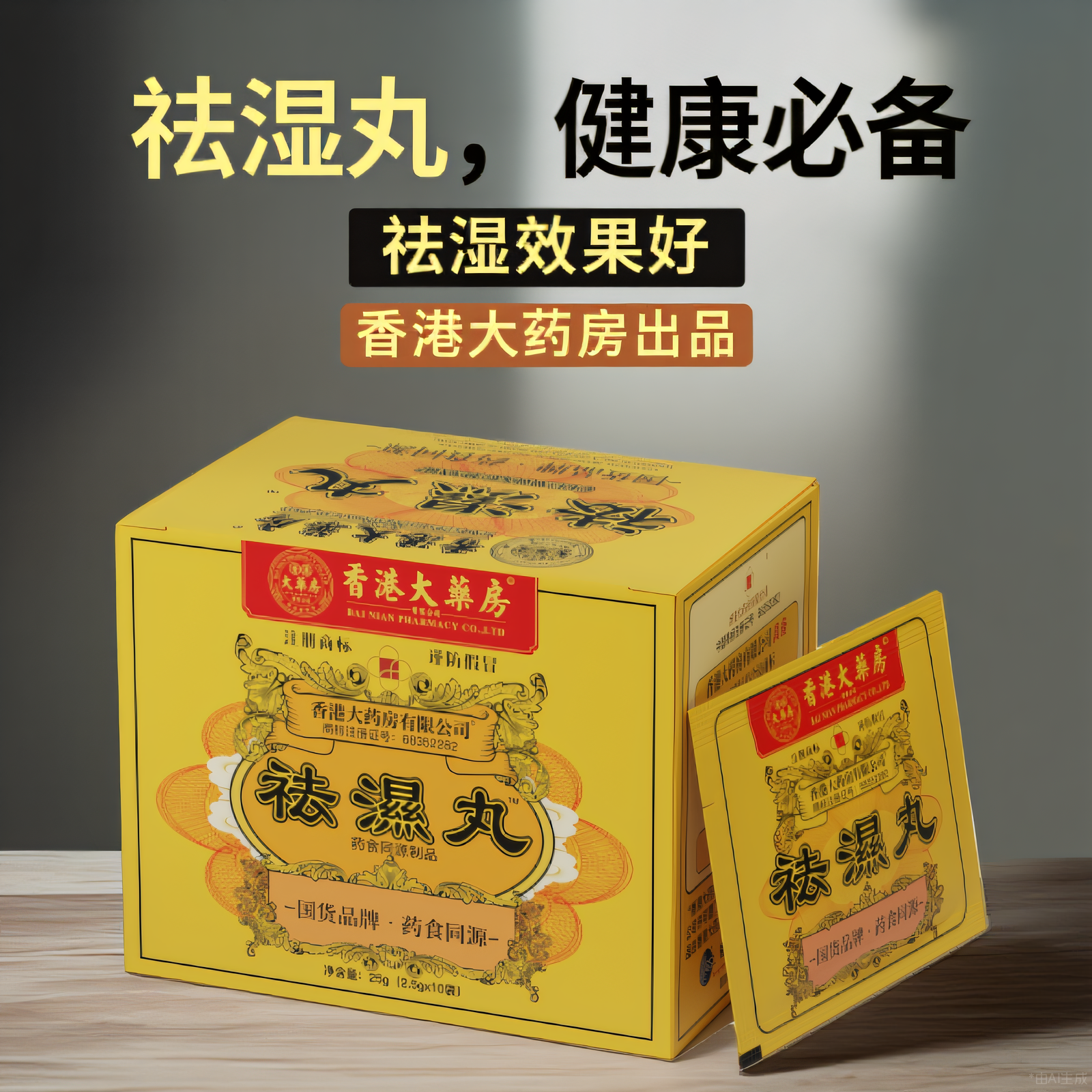 香港大药房官方正品祛湿丸草本健脾补气调理水腫湿寒湿热排毒生津