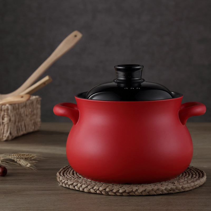 福传韩式养生砂锅炖锅陶瓷煲汤锅明火耐高温沙锅耐热家用石土砂锅