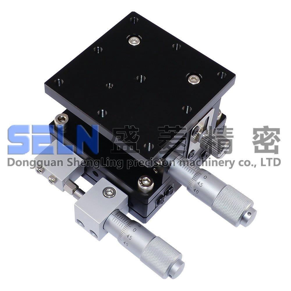 供应XZ轴微调架LE125-L-2-N型手动可调精密交叉滚子导轨位移平台