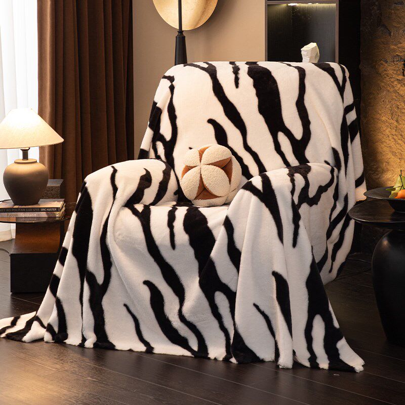 单人毛绒沙发盖布季沙发巾一整张全包套罩垫毯