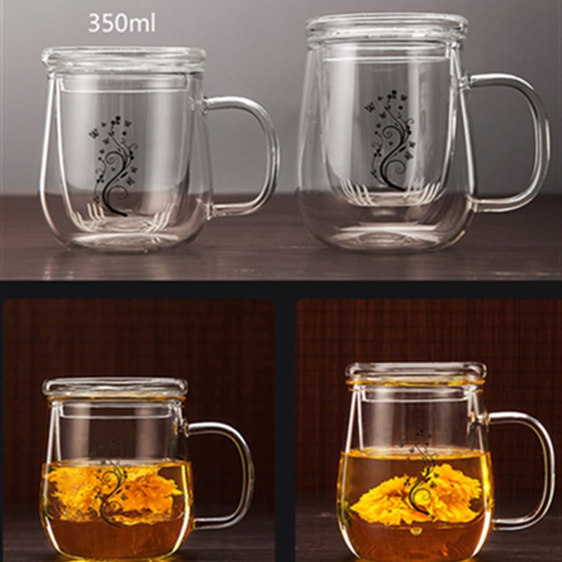 飘逸杯耐热玻璃冲红茶杯过滤泡茶壶简易茶具装玲珑铁观音沏茶器