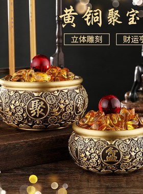 沈万三聚宝盆婚礼结婚用的金山银山金盆铜制金属纯铜八福开业摆件