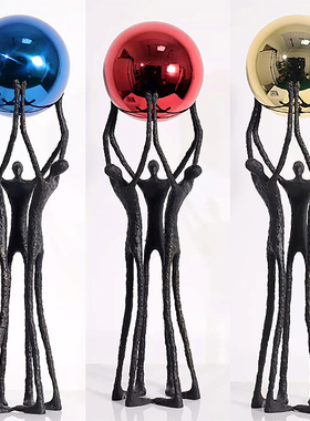 简约现代创意雕塑人物摆件玄关客厅酒柜电视柜办公室轻奢软装饰品