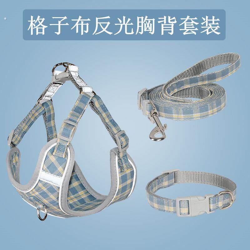 韩国狗狗牵引绳背心式幼犬小型犬遛狗绳泰迪柯基项圈猫咪防挣脱胸