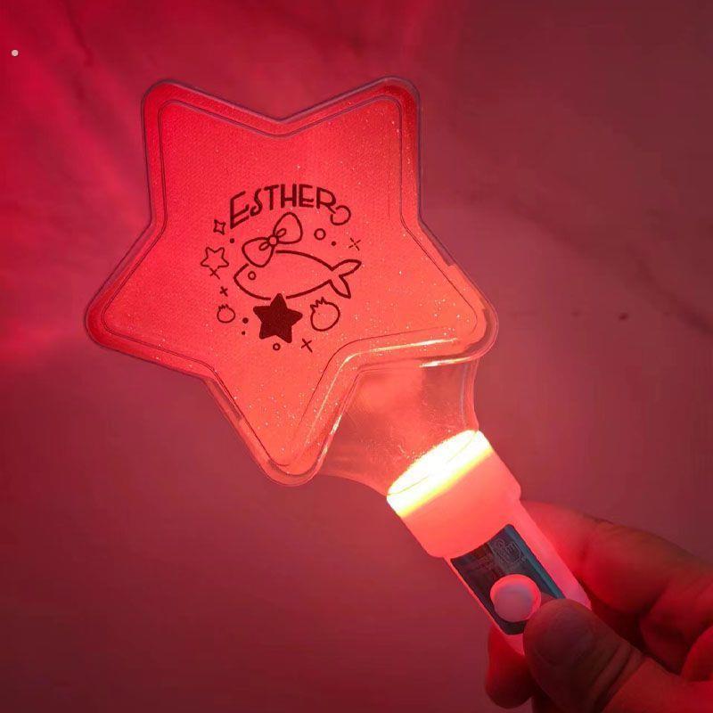 虞书欣应援棒虞书欣应援棒定制logo红色荧光星星灯发光五角星粉丝