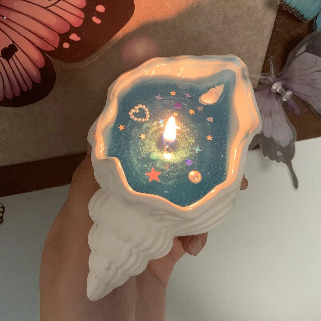 【星蓝海】海螺香薰蜡烛海洋香氛创意手工小礼物送女友七夕伴手礼