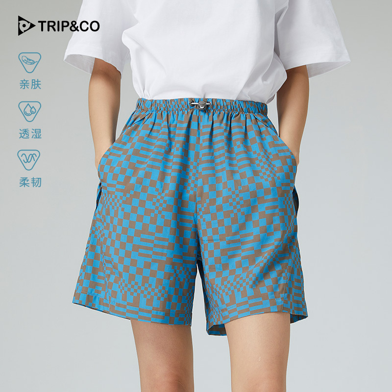 TRIP&CO2025新款运动短裤女亲肤透湿跑步健身裤子宽松休闲五分裤