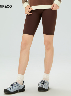 TRIP&CO2025新款女款骑行裤夏季防晒高腰无痕自行车长裤