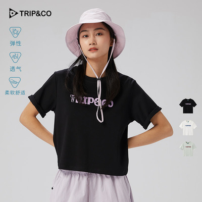 TRIP&CO夏季运动T恤印花上衣