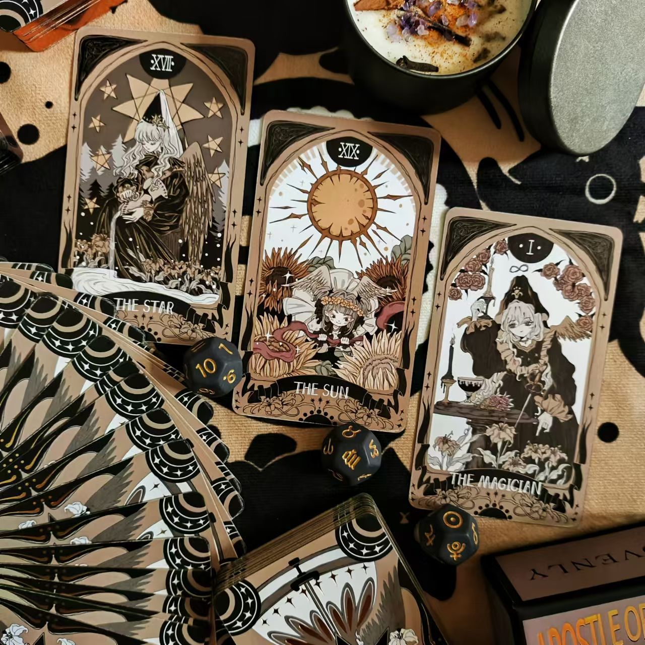 伟特命运使徒塔牌卡罗78张牌初学者经典系烫金高颜值欧美学习卡牌