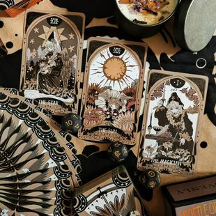 伟特命运使徒塔牌卡罗78张牌初学者经典系烫金高颜值欧美学习卡牌