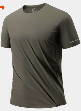 贵人鸟简约圆领短袖T恤男女同款纯色休闲上衣GB71A002A226LIX