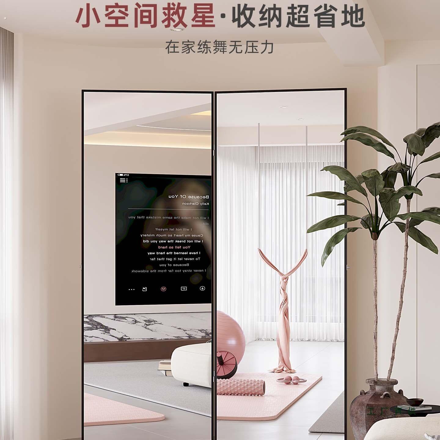 亚克力软镜子舞蹈专用可折叠全身镜落地镜家用小户型穿衣镜高级感