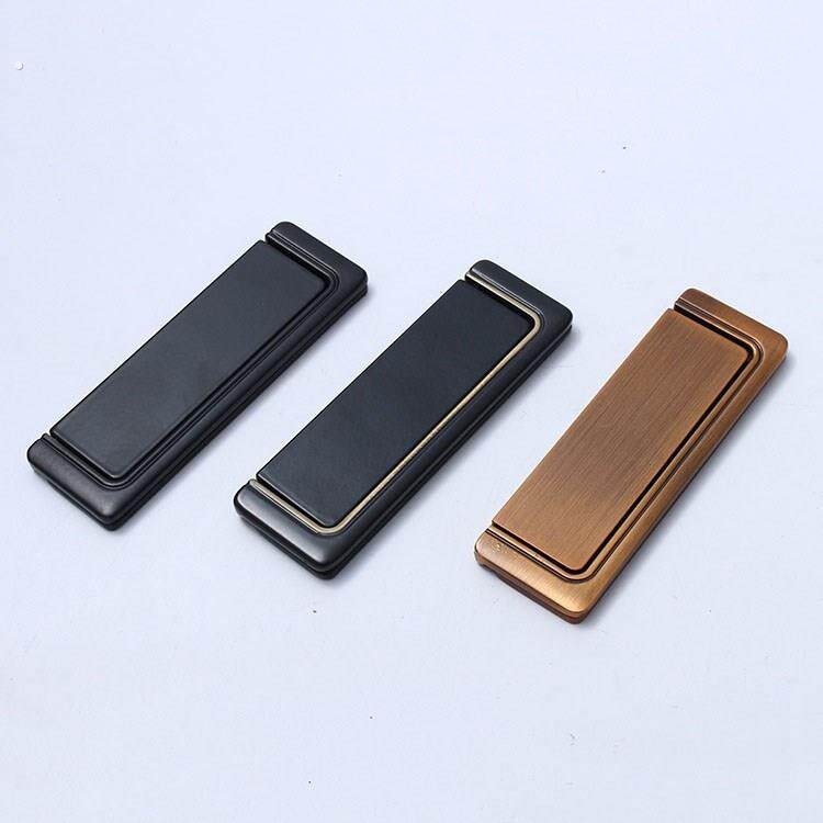 抽屉暗拉手黑色平板隐形门把手抽屉现代简约整体橱柜明装衣柜门暗