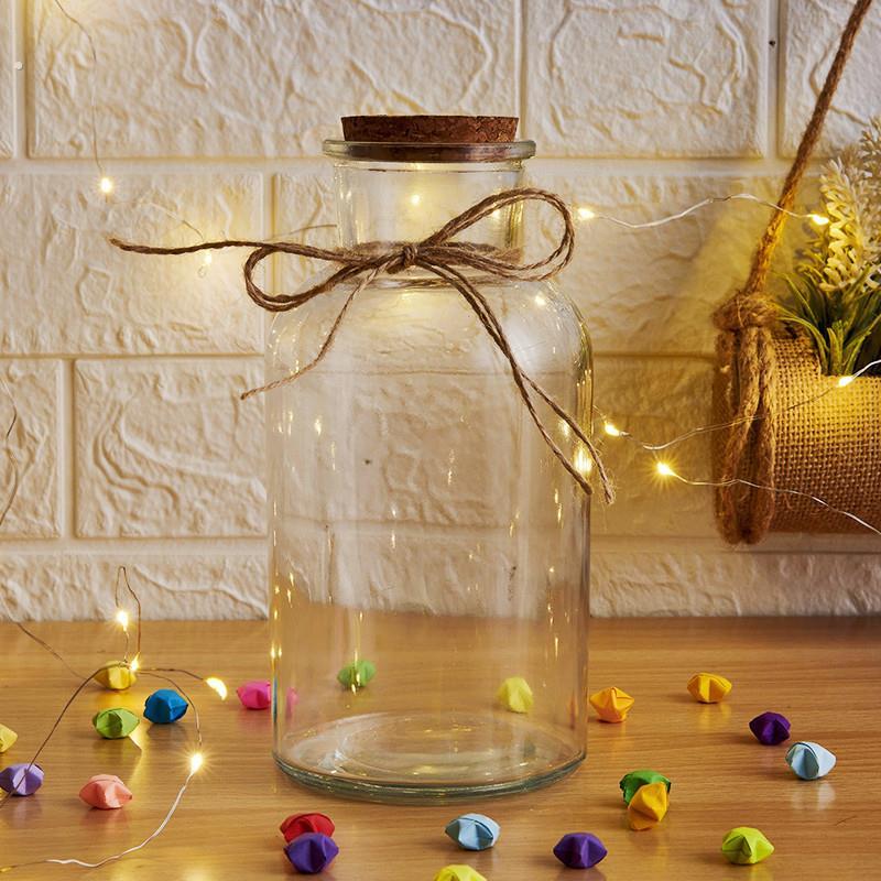 幸运星星木塞许愿玻璃瓶罐摆件解忧急救瓶漂流瓶折纸生日礼物