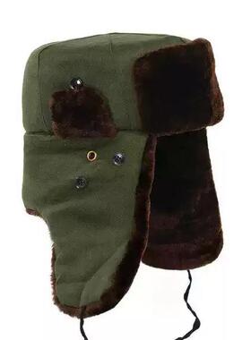 冬季雷锋帽防风防寒男士骑行棉帽保暖加厚栽绒帽温区防冻加厚棉帽