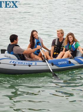 68324 加厚四人漂流者系列船充气船皮划艇橡皮艇钓鱼船