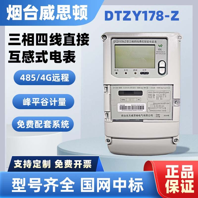 烟台威思顿DTZY178-Z三相四线高精度直接互感式 尖峰平谷分时380V