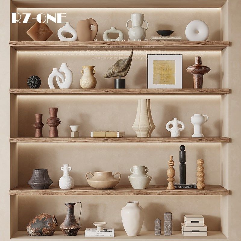 侘寂风复古陶瓷花瓶创意高档小众摆饰客厅酒柜家居中古装饰品,家居饰品,装饰摆件,淘宝优惠券,粉丝福利购,淘宝优惠卷