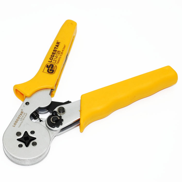 乐达 L214126 自调式欧式端子钳压线钳 空心管正四边形冷压钳