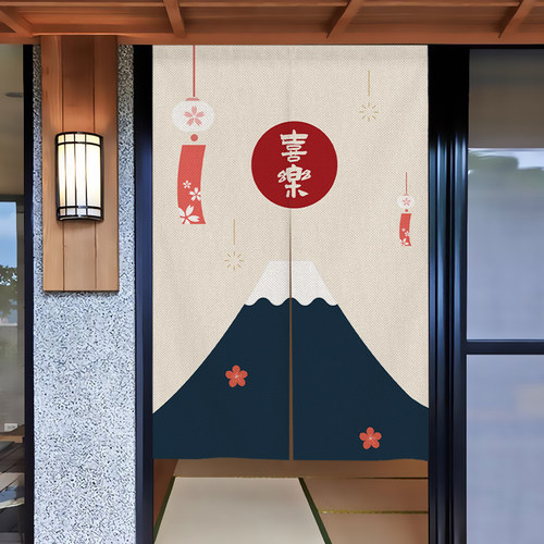 日式门帘商用日料半截麻布帘厨房卫生间装饰遮挡挂帘定