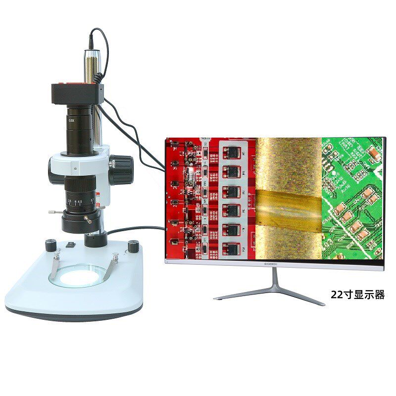 睿鸿数码立体显微镜软件工业电检测显示屏测量效果电路板检查