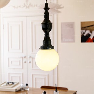 zy佐夕 床头小吊灯罗马柱包豪斯吧台中古覆古玄关餐厅餐桌三头