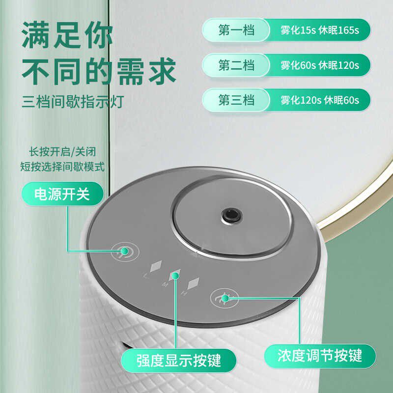 0车载精油香薰机静音自动喷香机无水精油扩香机家用扩香