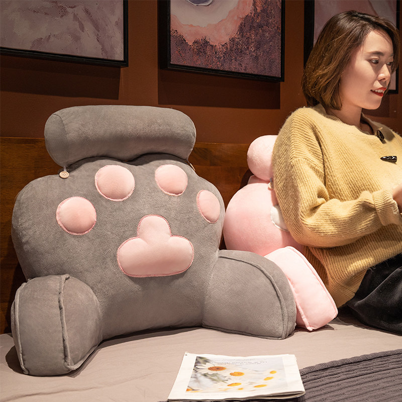 猫爪靠垫床头软包大靠背宿舍生床上看书抱枕沙发护腰靠枕垫脚枕,居家布艺,床头靠垫,淘宝优惠券,粉丝福利购,淘宝优惠卷