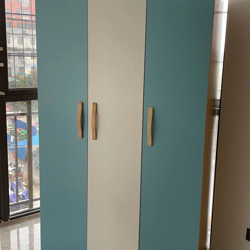 广西南宁衣柜简易实木推拉门木质定制板式组W装经济型柜子