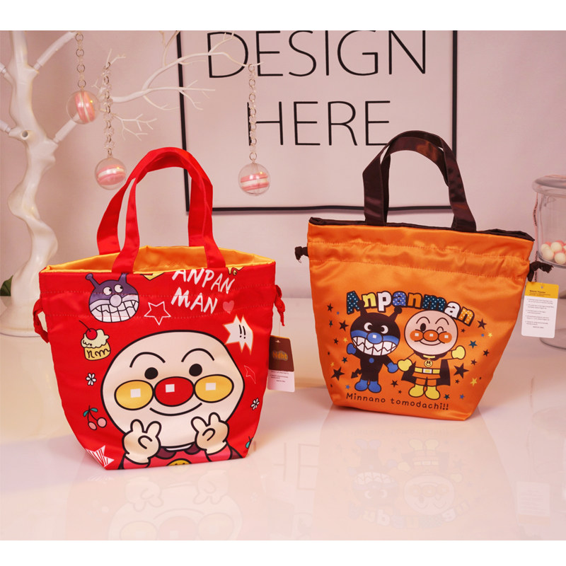 日式便当包女可爱手提上班族带饭包儿童圆形饭盒袋外出休闲妈咪包