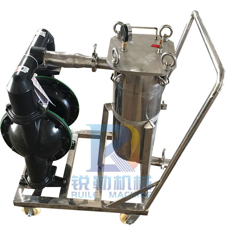 涂料304不锈钢过滤机 反应釜过滤设备 气动隔膜泵抽料过滤器