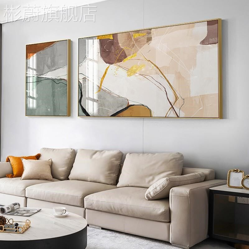 网红欧风背景墙代画芬油画村象壁画北现简约