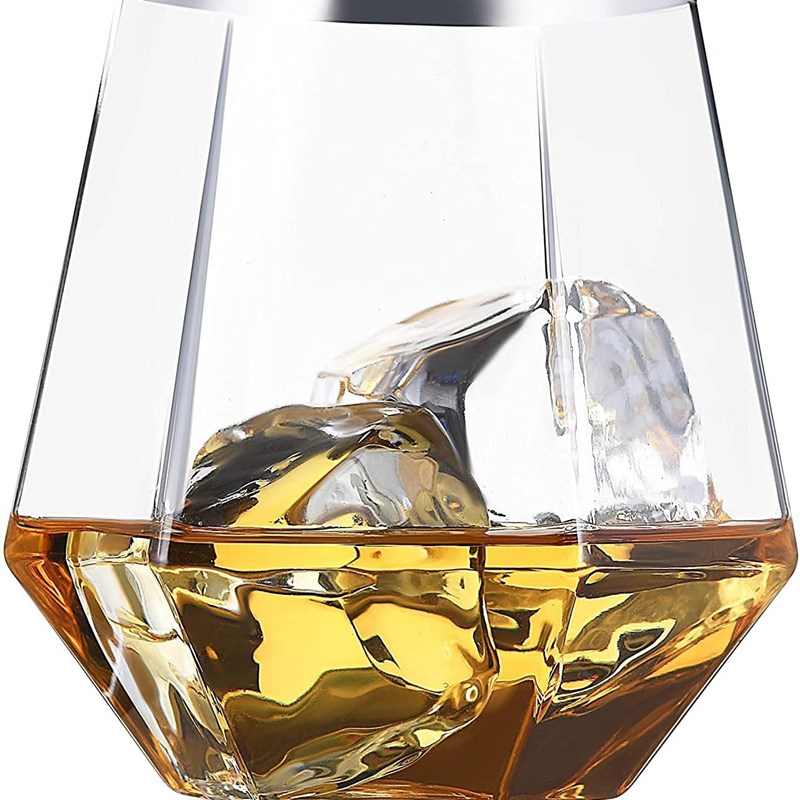 个金边六角杯一次性酒杯硬撞酒杯香槟红酒杯
