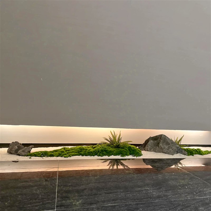 彷真绿色植物组合枯造景室内玄关墙角商场橱窗假苔藓花槽植物