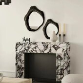 不规则壁炉组合镜子酒店玄关过道装 饰镜浴室化妆镜