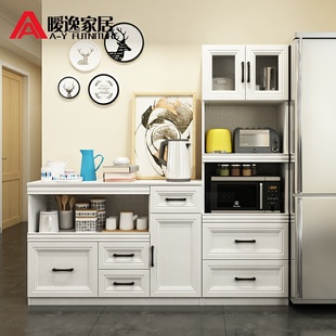 餐边柜现代简约高低柜组合家用碗柜边柜厨房O置物储物柜柜子多功