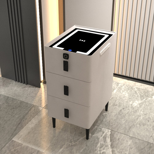 智能床头柜简约现代无线充电窄柜家用卧室小型实木床边柜带灯插排