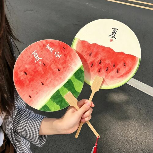 夏季国风手绘团扇加大便携