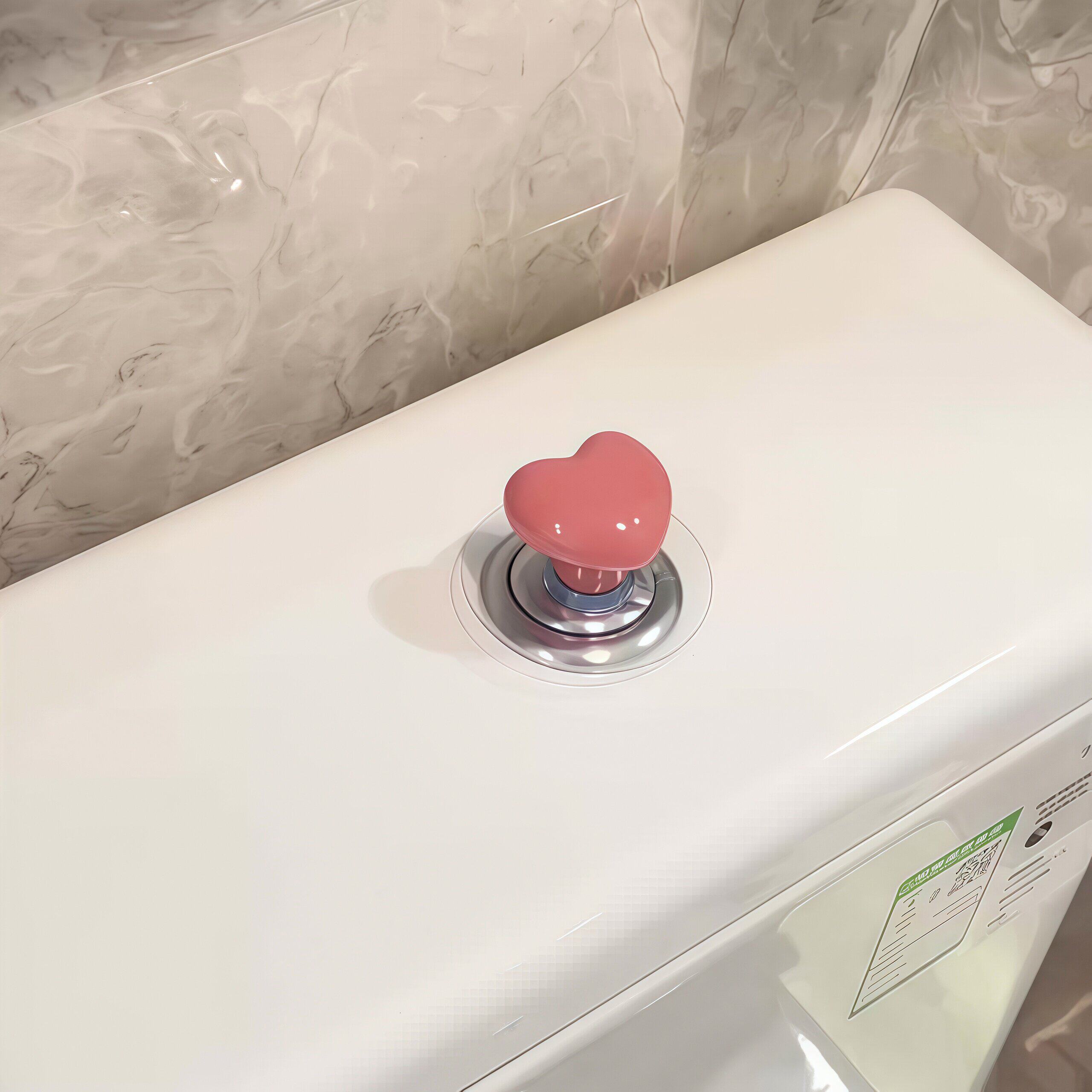 爱心马桶按钮按压器防堵塞通用